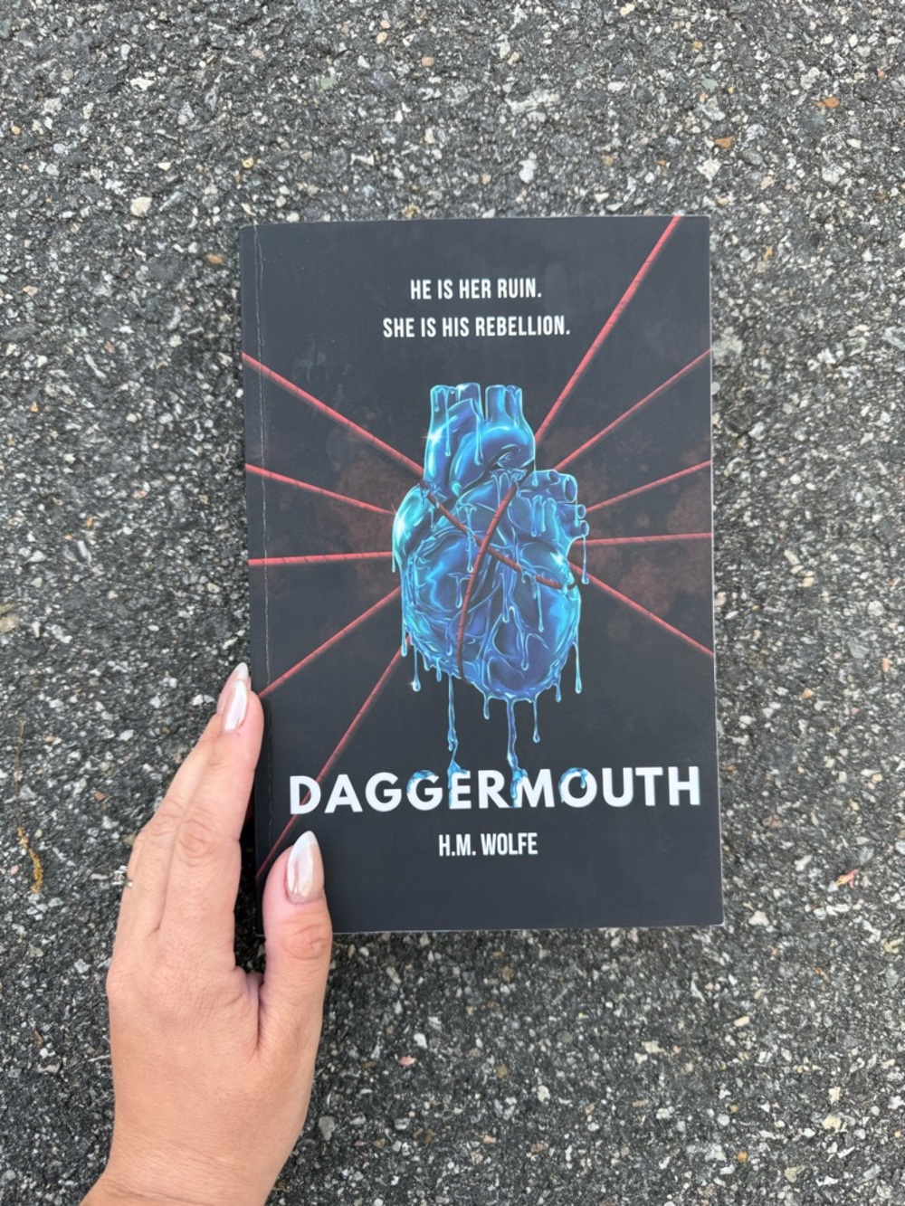 Daggermouth by H.M. Wolfe - Blue Heart Cover